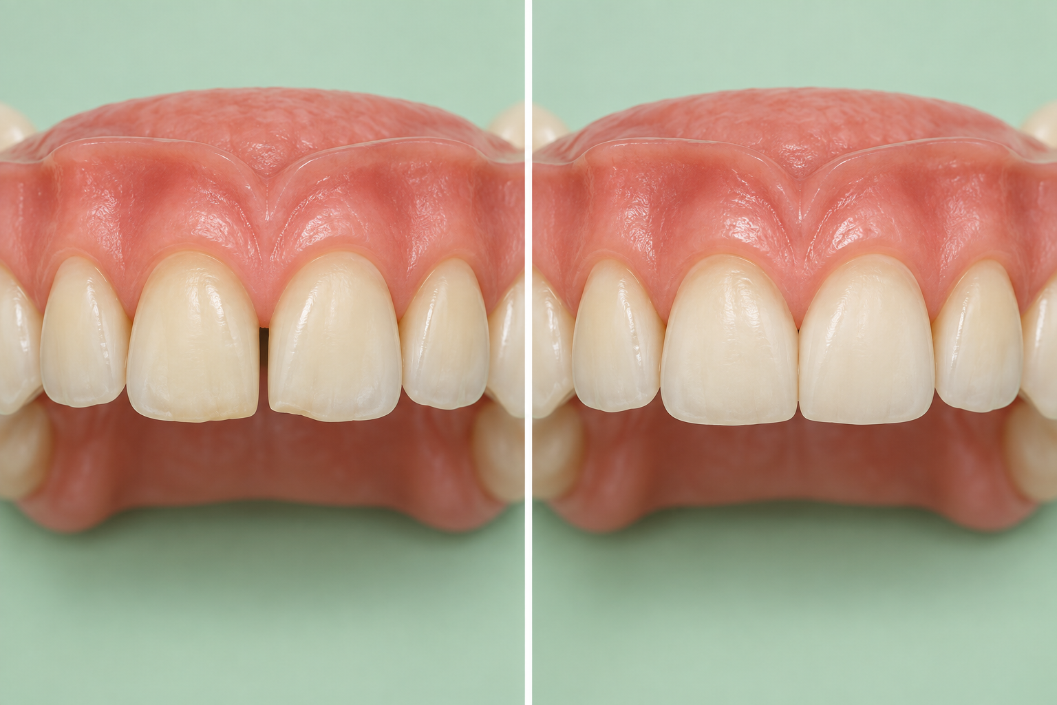 Porcelain veneers — Colour & shape concerns → improved appearance